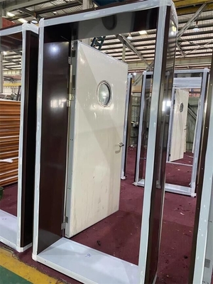 Buy A60 Fire Rated Steel Door With Window Glass Vision Panel online manufacture